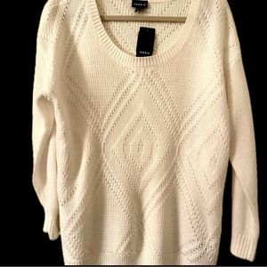 NWT Women’s Torrid Ivory Crewneck Sweater Size LARGE.  Never worn.